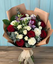 Букет цветов из:  Розы и Альстромерии в Егорово