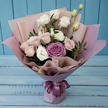 Букет цветов из:  Розы и Лизиантусы в Егорово