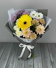 Букет цветов из:  Розы, Герберы и Хризантемы в Егорово