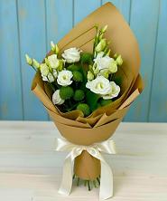 Букет цветов из:  Хризантемы и Лизиантусы в Егорово