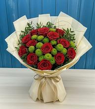 Букет цветов из:  Розы и Хризантемы #REPLACE_PRED# Егорово